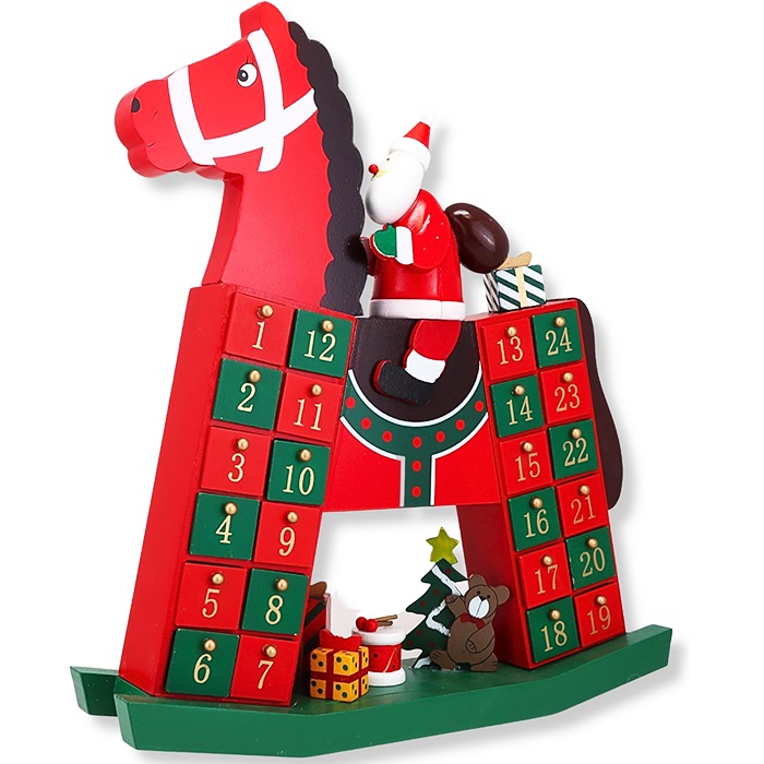 Ahşap Yılbaşı Süpriz Takvim Dekor Süs