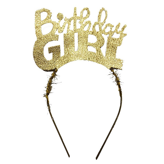 Altın Renkli Birthday Girl Taç