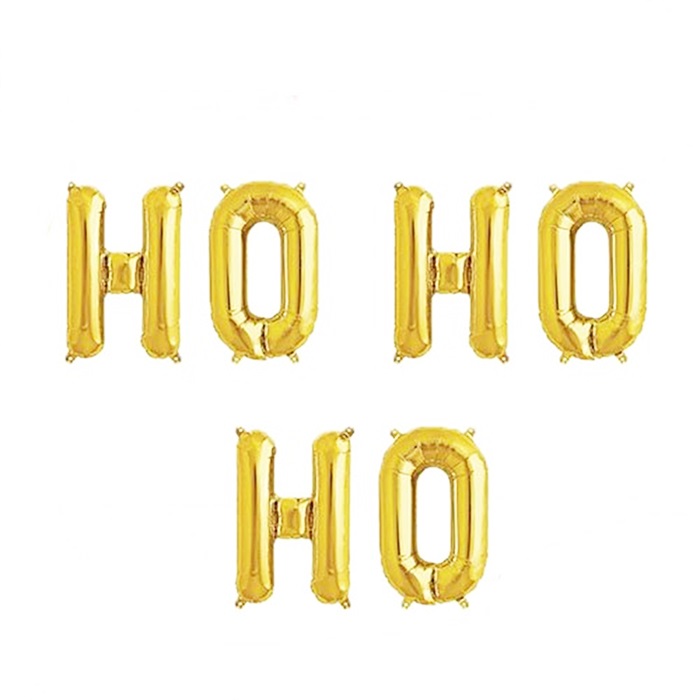 Altın Renkli Ho Ho Ho Balon