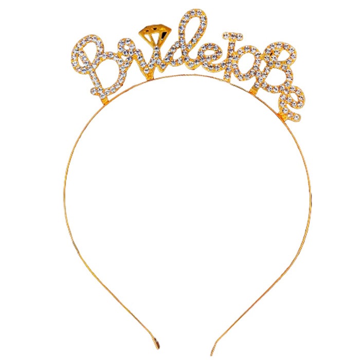 Altın Renkli Taşlı Bride To Be Taç