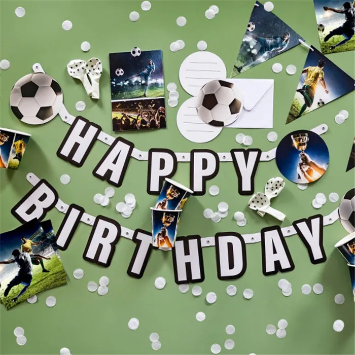 Amscan Futbol Konseptli Happy Birthday Yazı