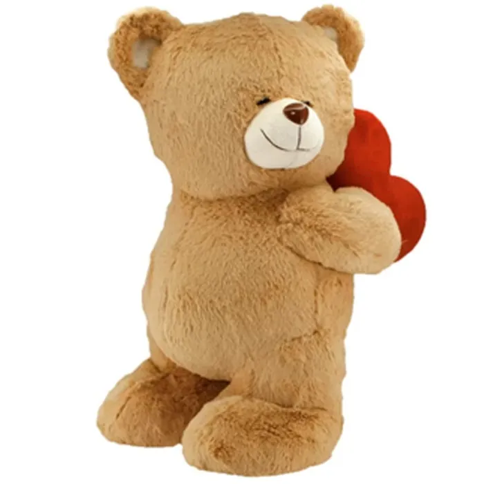 Arkada Kalp Tutan Ayı Peluş Kahverengi