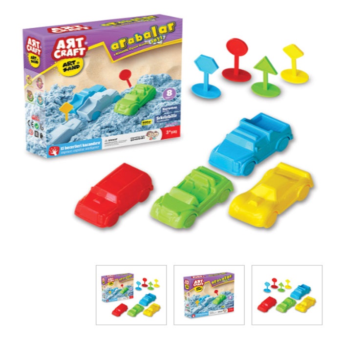 Art Craft Art Sand Arabalar Kum Seti