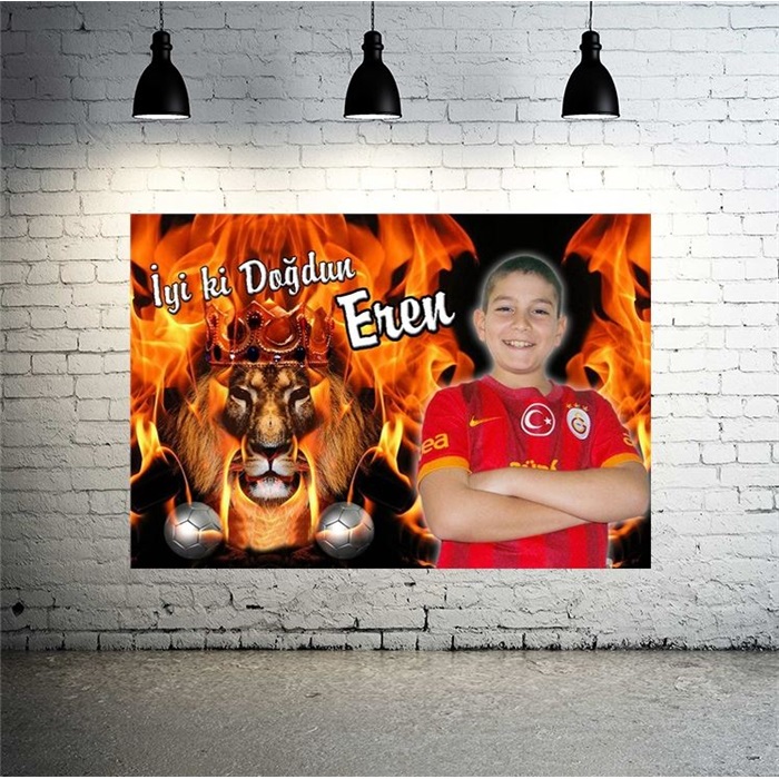 Aslan Temalı Kişiye Özel Afiş