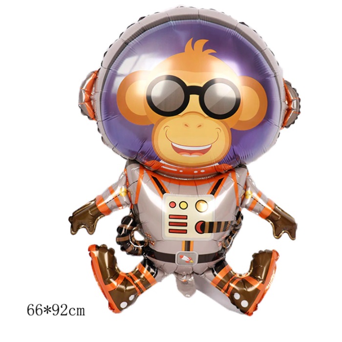 Astronot Maymun Folyo Balon