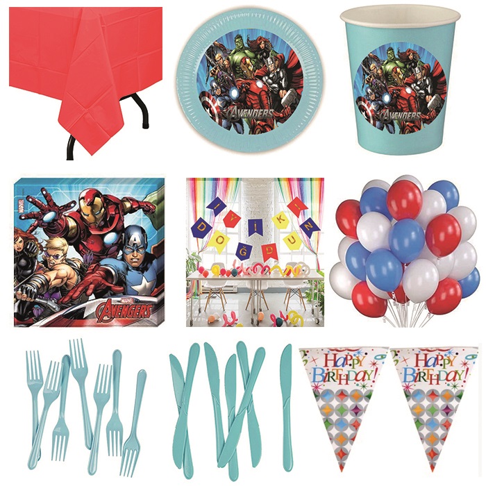 Avengers Temalı Parti Seti 24 Kişilik
