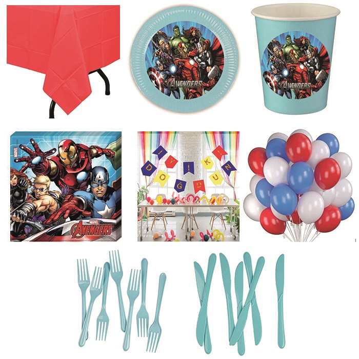 Avengers Temalı Parti Seti 8 Kişilik