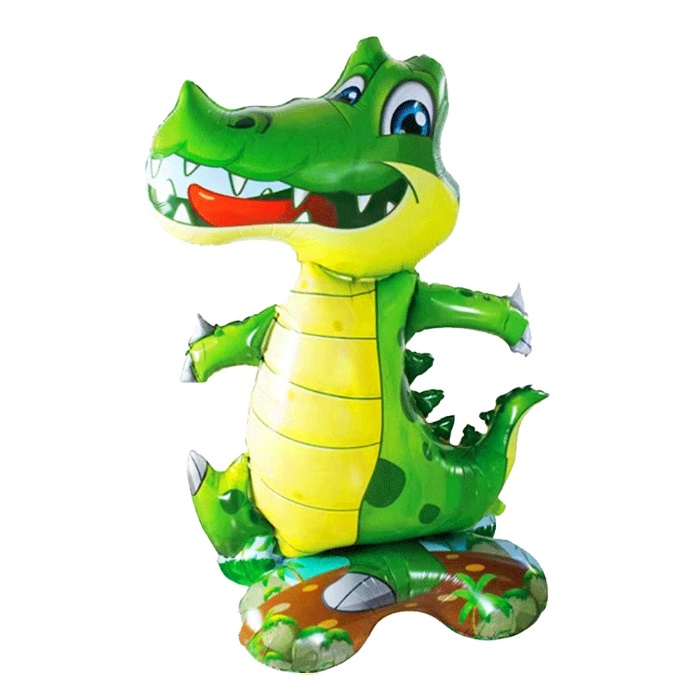 Ayaklı Dinozor Folyo Balon Yeşil