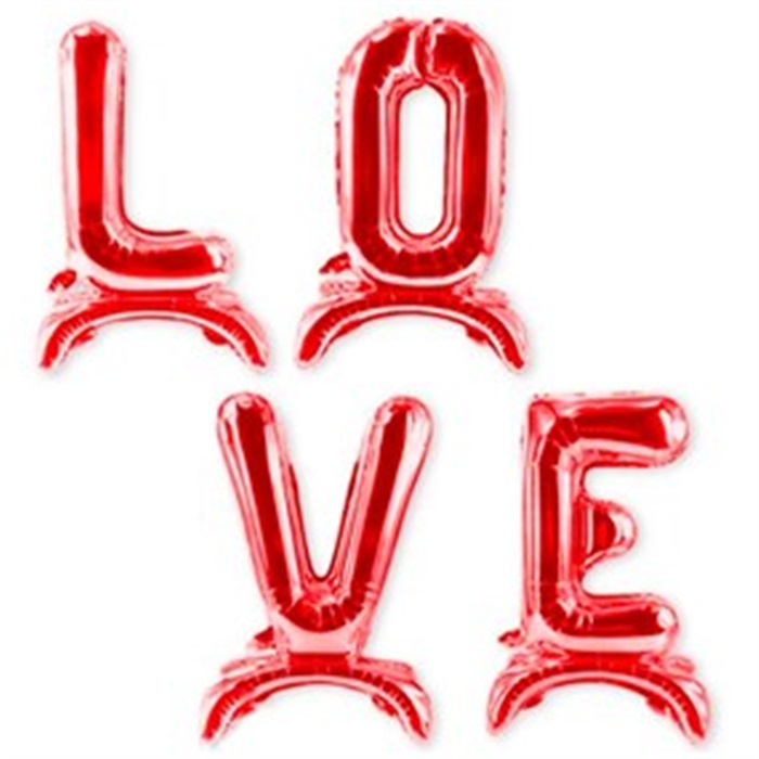 Ayaklı Love Folyo Balon