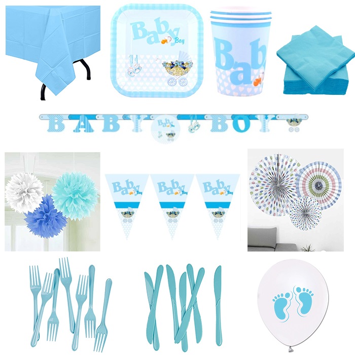 Baby Boy Baskılı Parti Seti 12 Kişilik