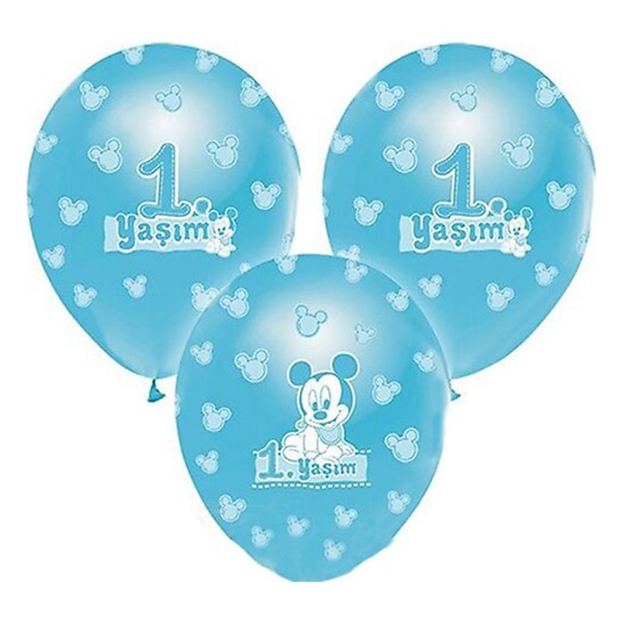 Baby Mickey Mouse 1 Yaş Baskılı Balon