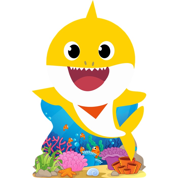 Baby Shark Dekor Ayaklı Pano