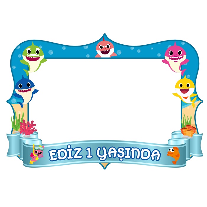 Baby Shark Özel Çerçeve