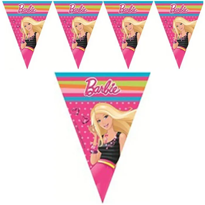 Barbie Temalı Bayrak Flama Set
