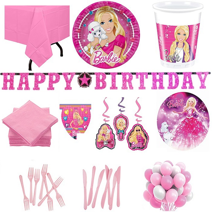 Barbie Temalı Doğum Günü Parti Seti 24 Kişilik