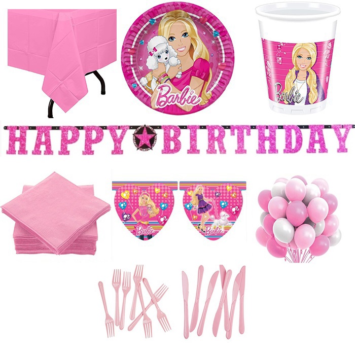 Barbie Temalı Doğum Günü Parti Seti 8 Kişilik