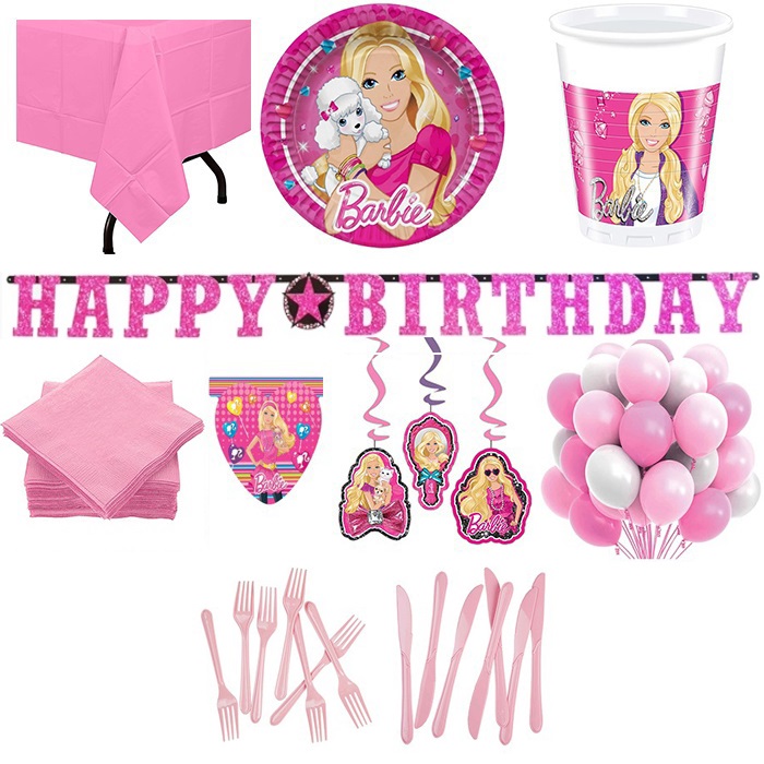 Barbie Temalı Parti Seti 16 Kişilik
