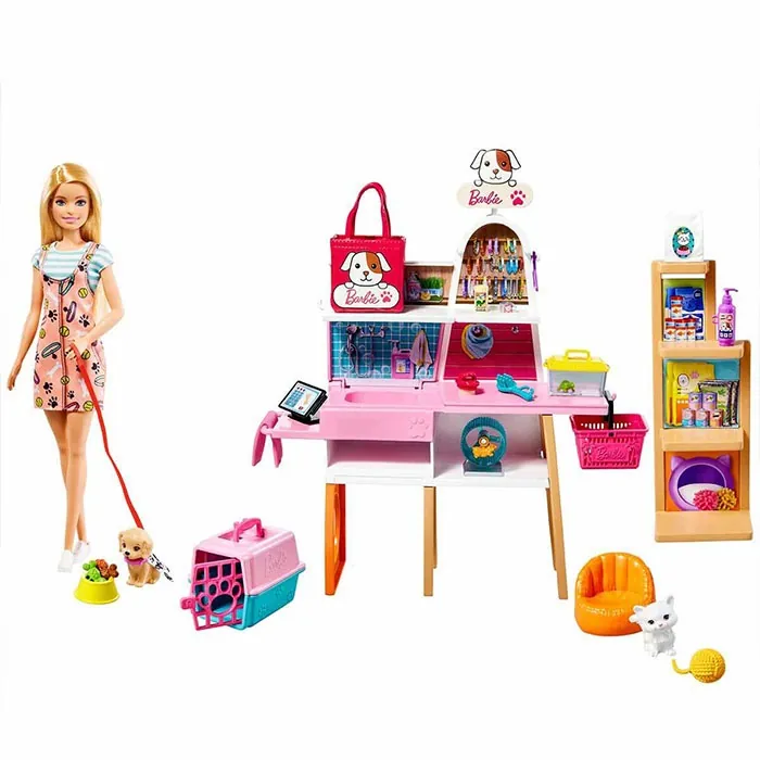 Barbie Ve Evcil Hayvan Dükkanı Oyun Seti