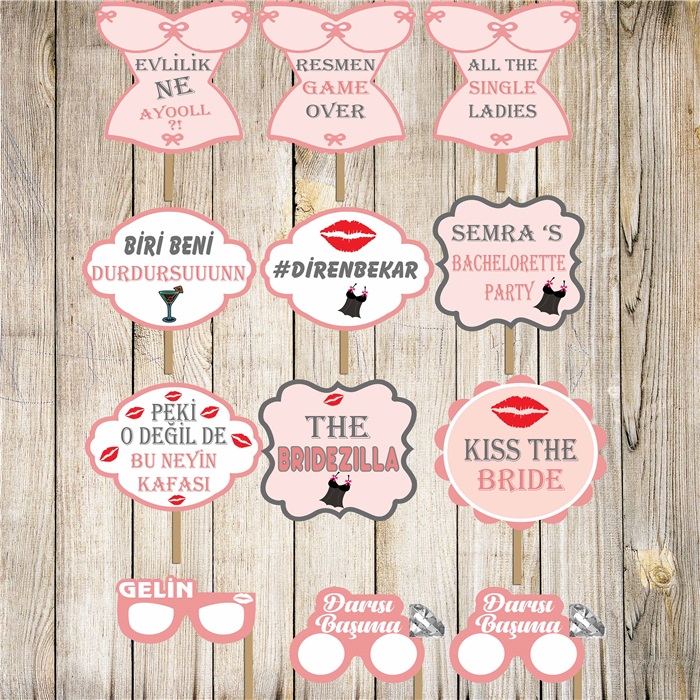 Bekarlığa Veda Konuşma Balonu Seti