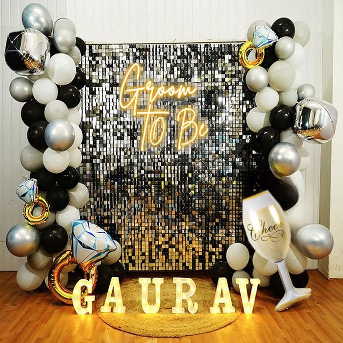 Bekarlığa Veda Partisi Arka Planlı Organizasyon Süsleme