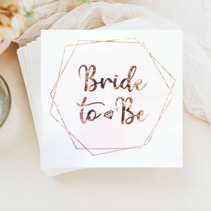 Bride To Be Rose Gold Varak Baskılı Peçete
