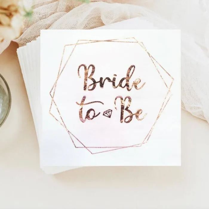 Bride To Be Rose Gold Varak Baskılı Peçete
