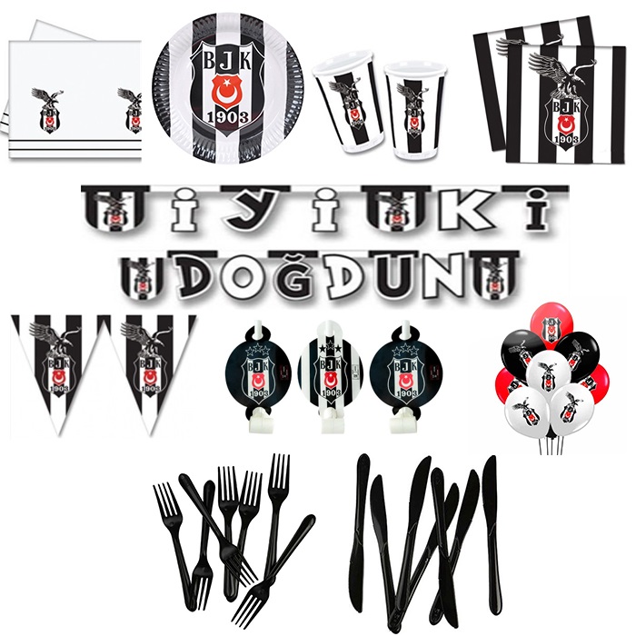 Beşiktaş Doğum Günü Parti Seti 16 Kişilik