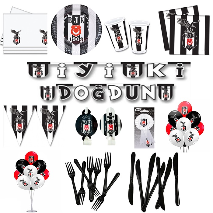Beşiktaş Doğum Günü Parti Seti 24 Kişilik