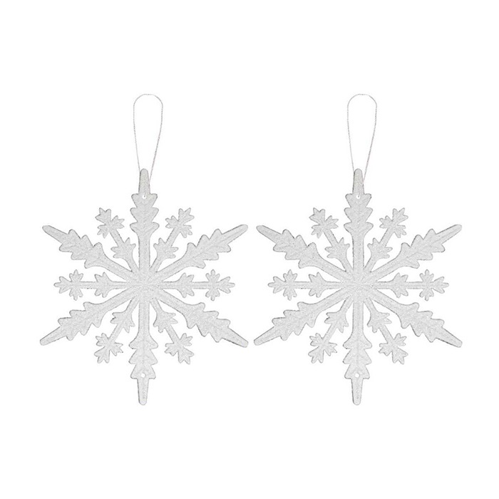 Yılbaşı Ağacı Beyaz Kar Tanesi Asma Süs