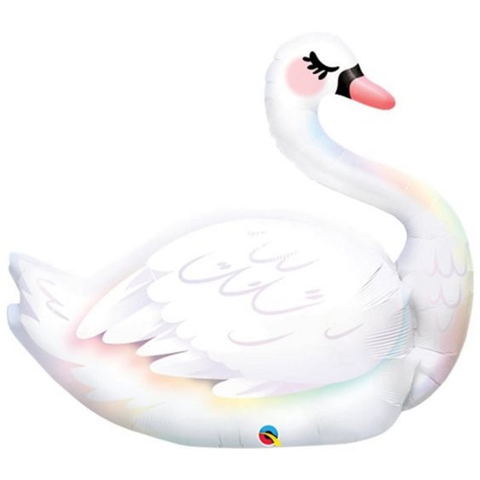 Beyaz Kuğu Folyo Balon