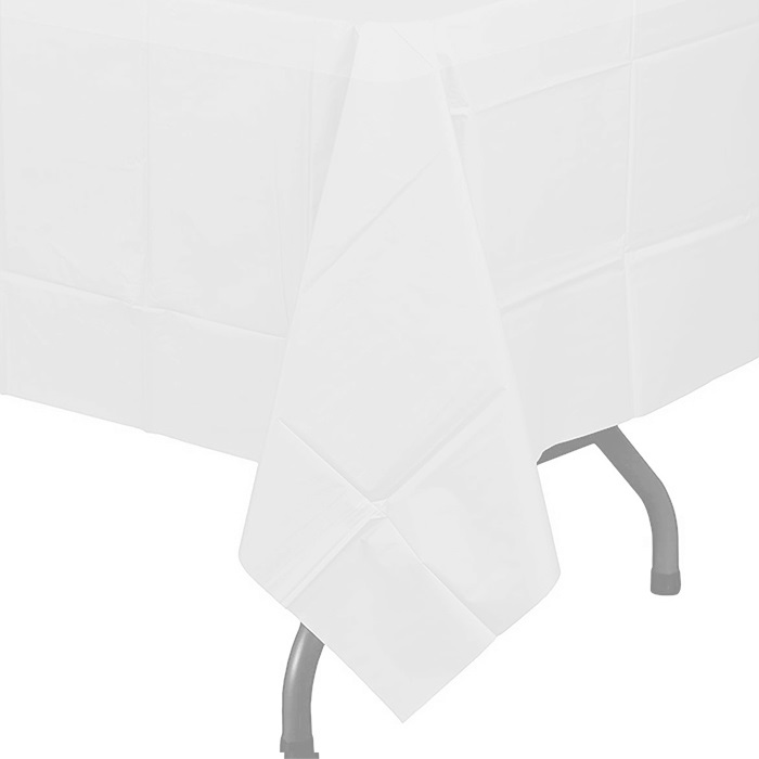 Beyaz Plastik Masa Örtüsü