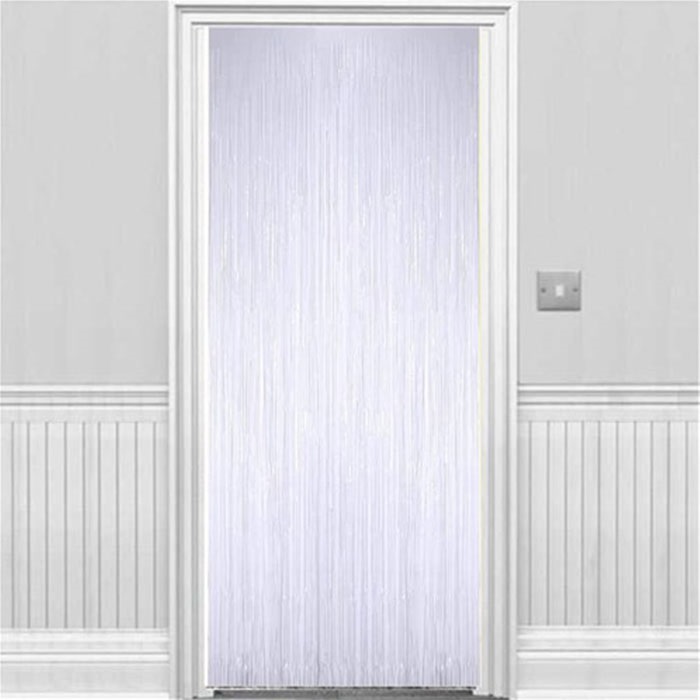 Beyaz Renkli Kapı Perdesi