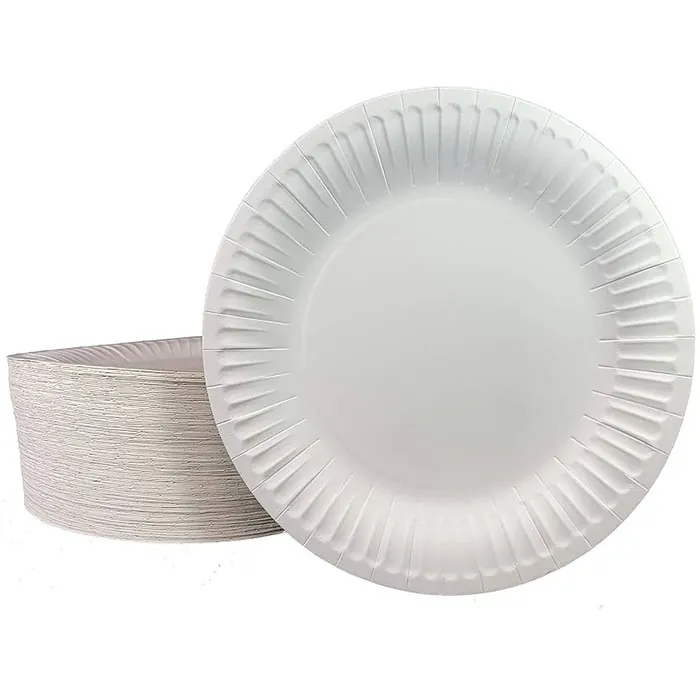 Beyaz Renkli Karton Tabak