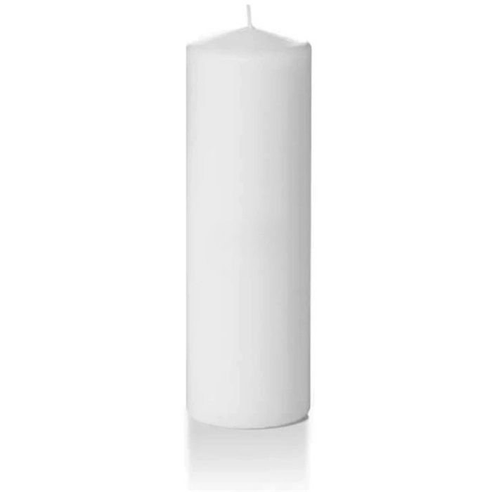 Beyaz Renkli Silindir Mum