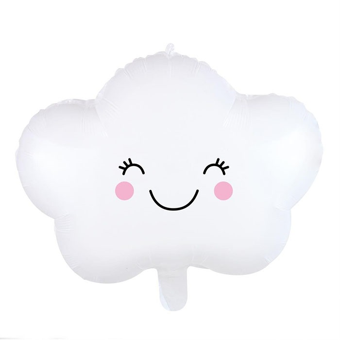 Beyaz Renkli Tatlı Bulut Folyo Balon