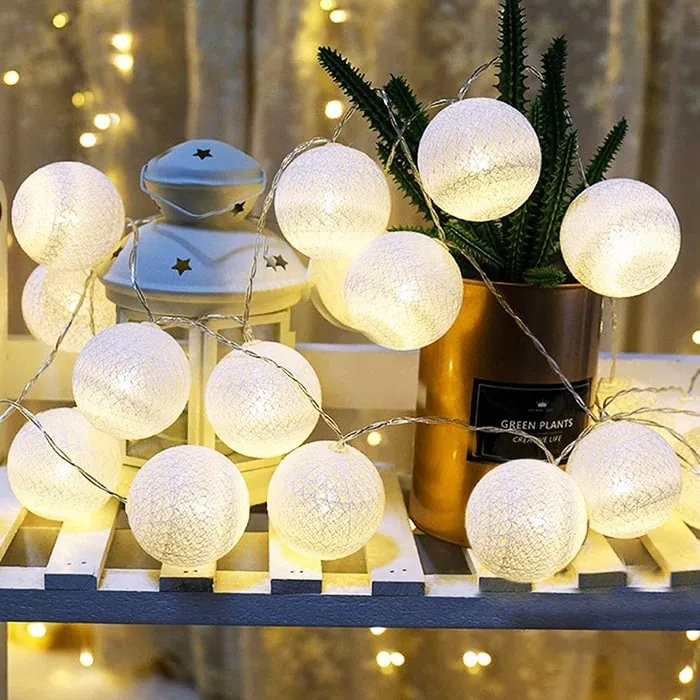 Beyaz Pilli Top Led Işık