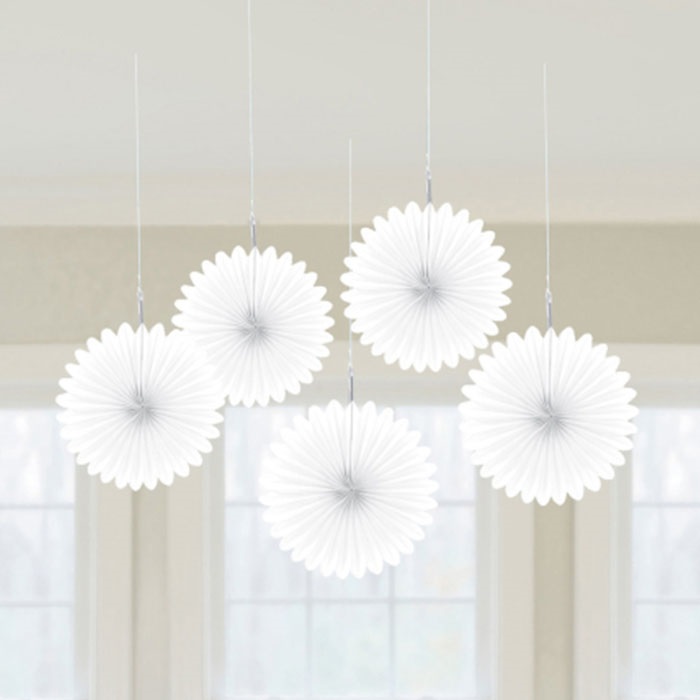 Amscan Beyaz Yelpaze Dekor Süs