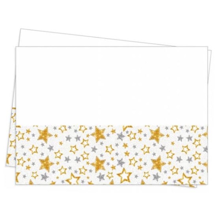 Beyaz Yıldızlı Masa Örtüsü