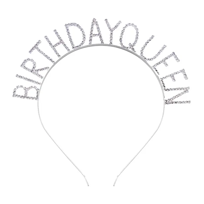Birthday Queen Gümüş Taşlı Taç