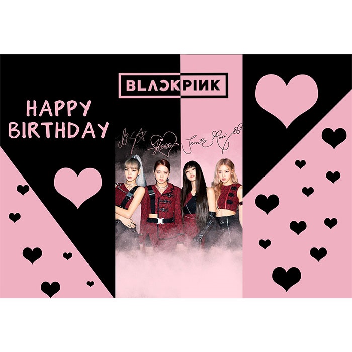 Black Pink Doğum Günü Afişi