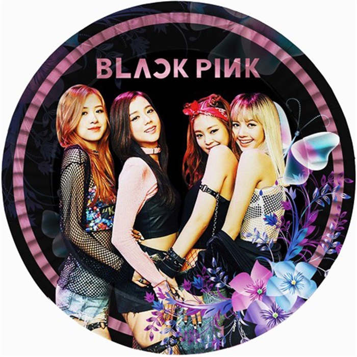 Black Pink Temalı Karton Tabak
