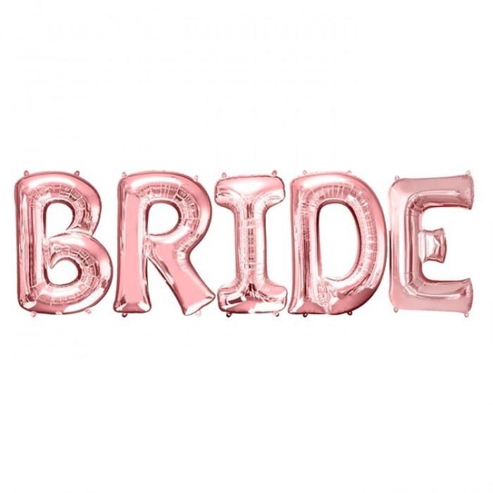 Gold Rose Renkli Bride Yazılı Folyo Balon