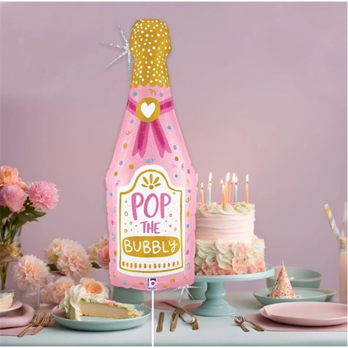 Bubbly Champagne Bottle Grabo Folyo Balon