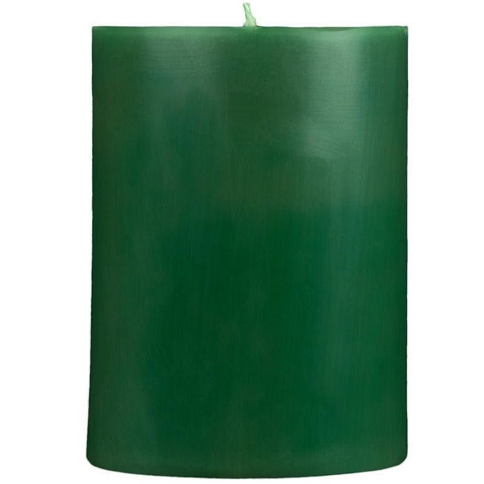 Büyük Yeşil Renk Silindir Mum