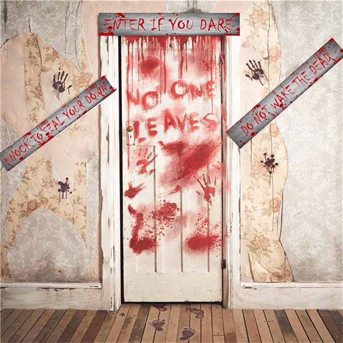 Cadılar Bayramı 3 Parça Kanlı Kapı Süsü