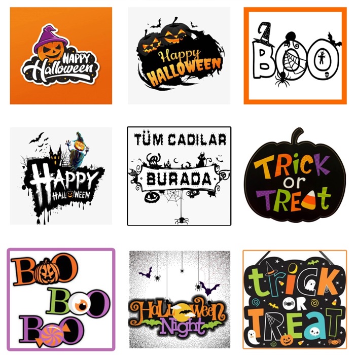 Cadılar Bayramı Fotoğraflık El Pankartları