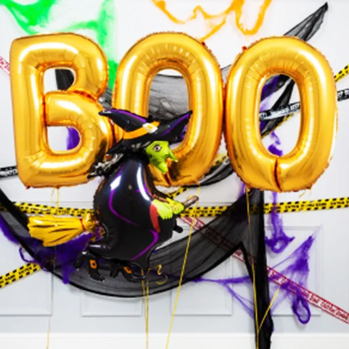 Cadılar Bayramı Gold Boo Folyo Balon