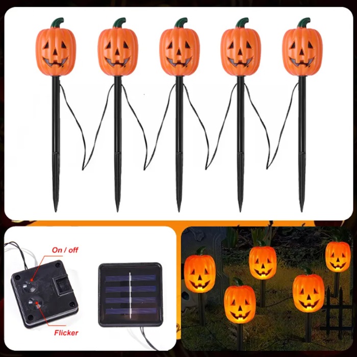 Cadılar Bayramı Kazıklı Bal Kabağı Led Işık