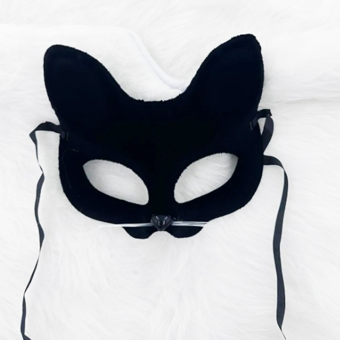 Cadılar Bayramı Kedi Yüz Maskesi