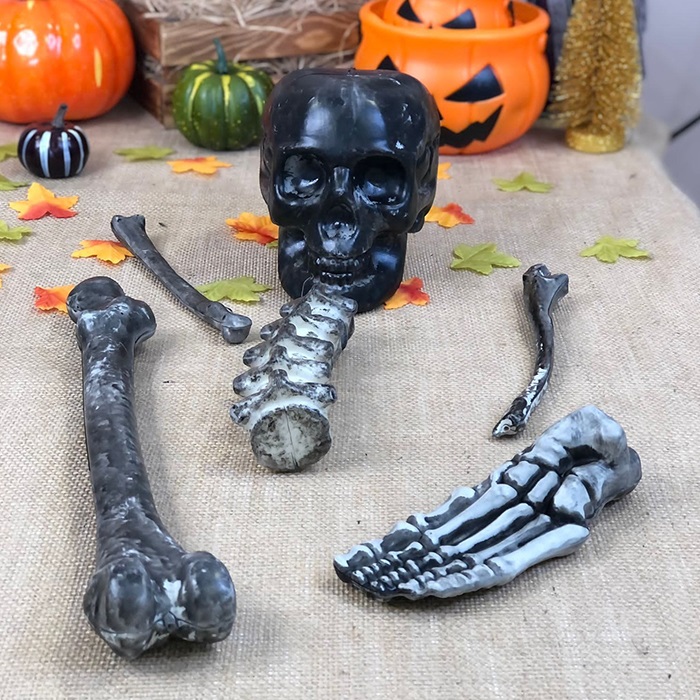 Cadılar Bayramı Kemik Ve Kurukafa Siyah Dekor Süs